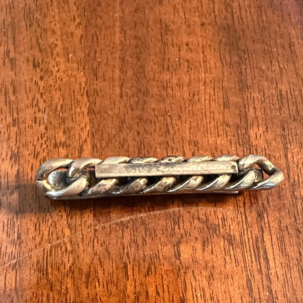 Vintage‎ Gold Tone Heavy Slide Tie Clip